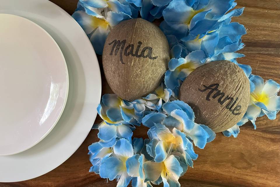 Coconuts for Place Cards