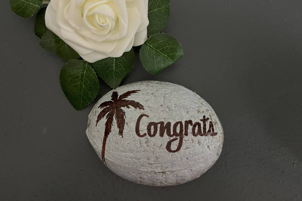 Congrats Half Shell Coconut