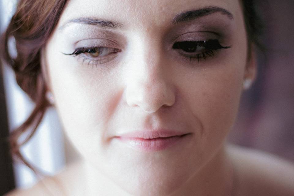 Makeup getting done
