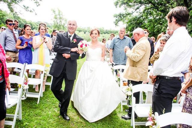 Wedding ceremony outdoors