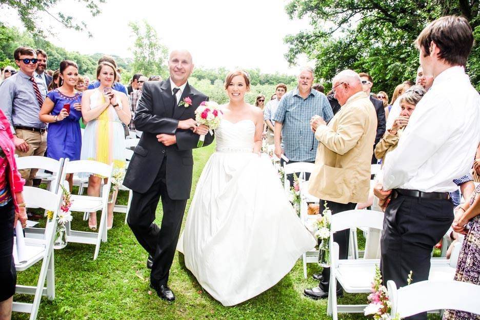 Wedding ceremony outdoors