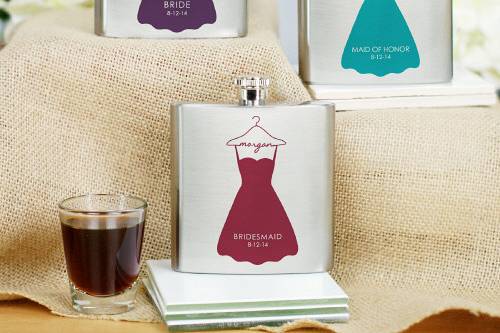 Personalized Bridal Party Dress Flask