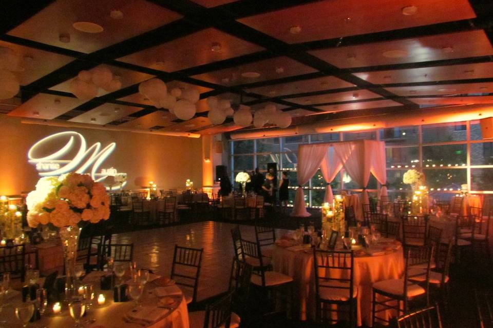 Monogram lighting at the stage