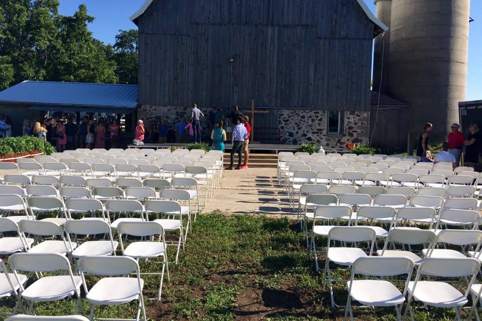 Wedding ceremony area