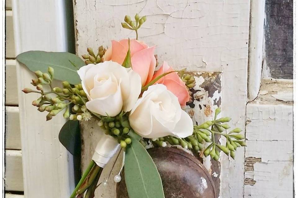 Raised floral centerpiece