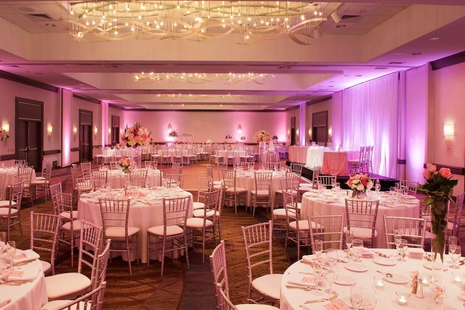 Reception area and uplighting