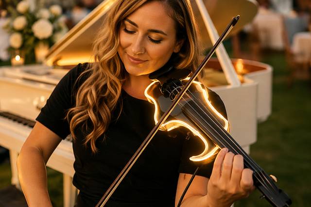 LED Violinist with Piano