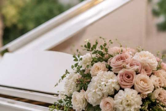 Luxury White baby grand shell