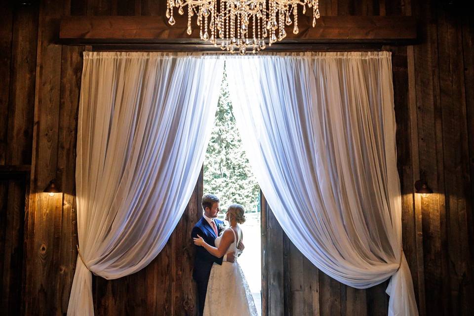 Bride & Groom in Doorway
