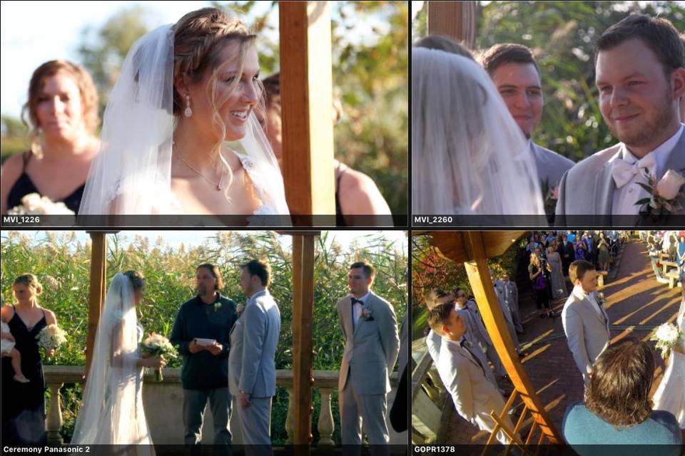 4 + camera angles of the ceremony