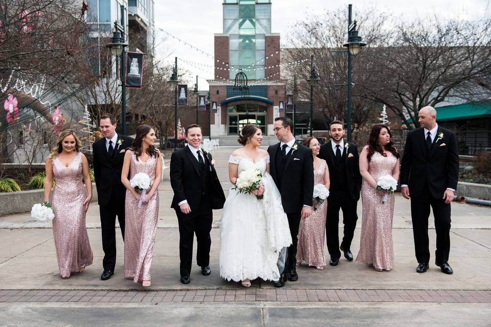 Wedding Party on Plaza