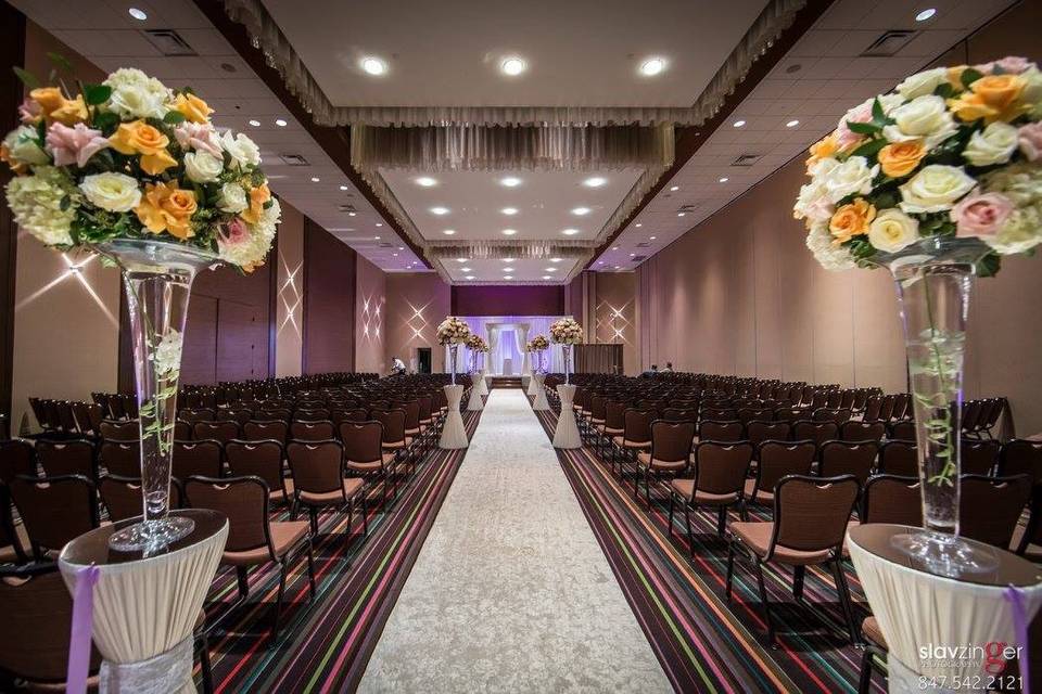 Midwest Conference Center - wedding ceremony setup