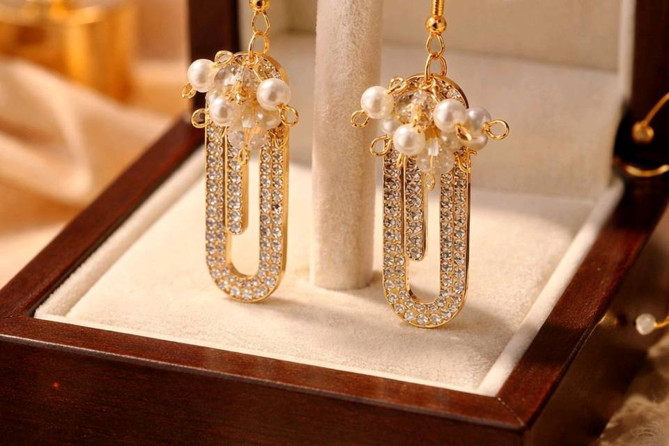 Modern paperclip & pearls