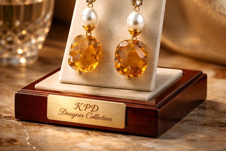 Citrine stone earrings
