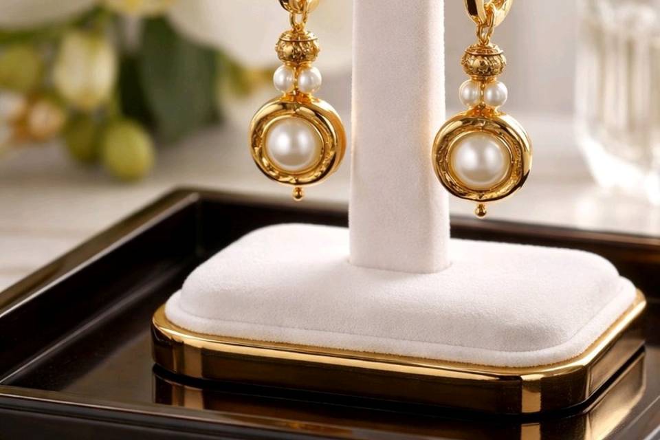 Gold wrapped pearl