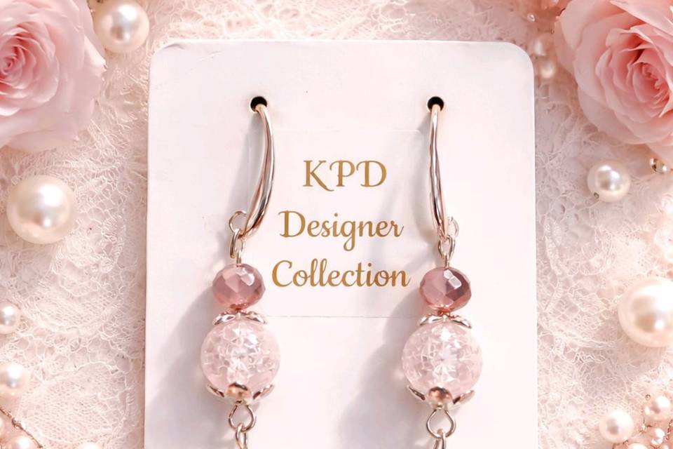 Rose quartz and pink glass