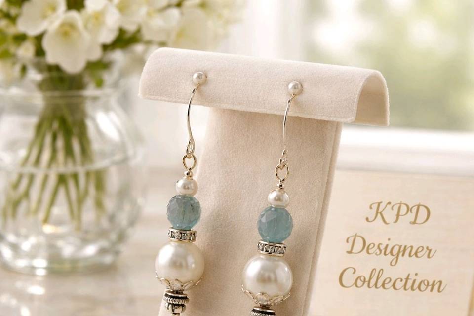Baby blue & pearl