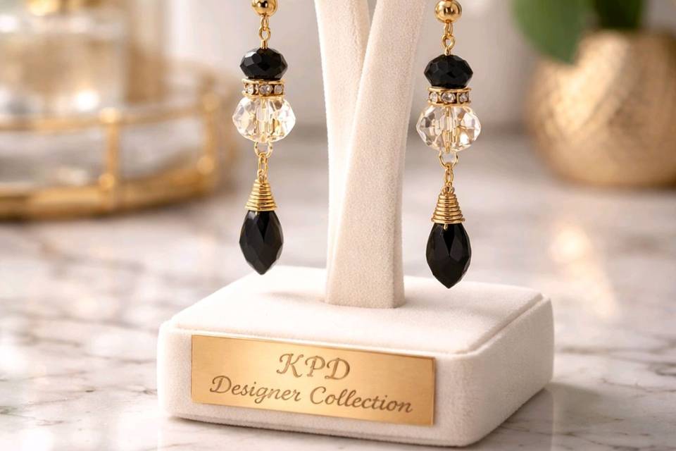 Black glass & crystal