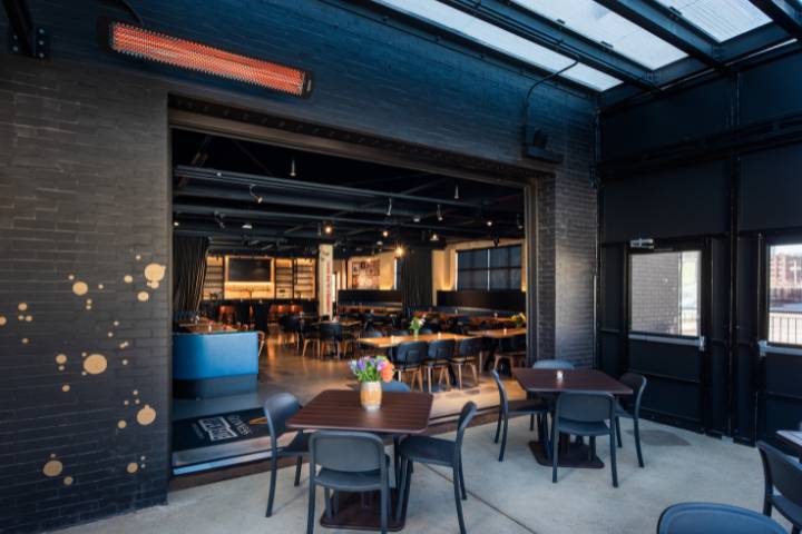 Barrel Room Opening Onto Patio