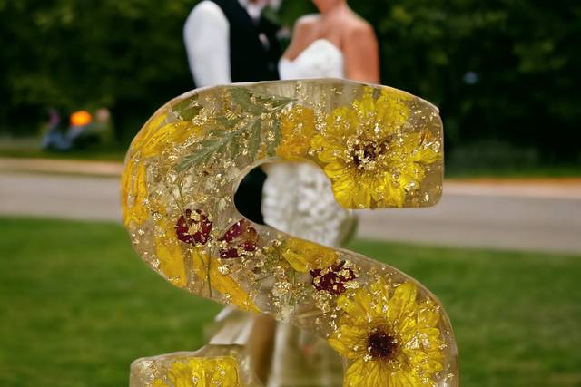 Floral block letter