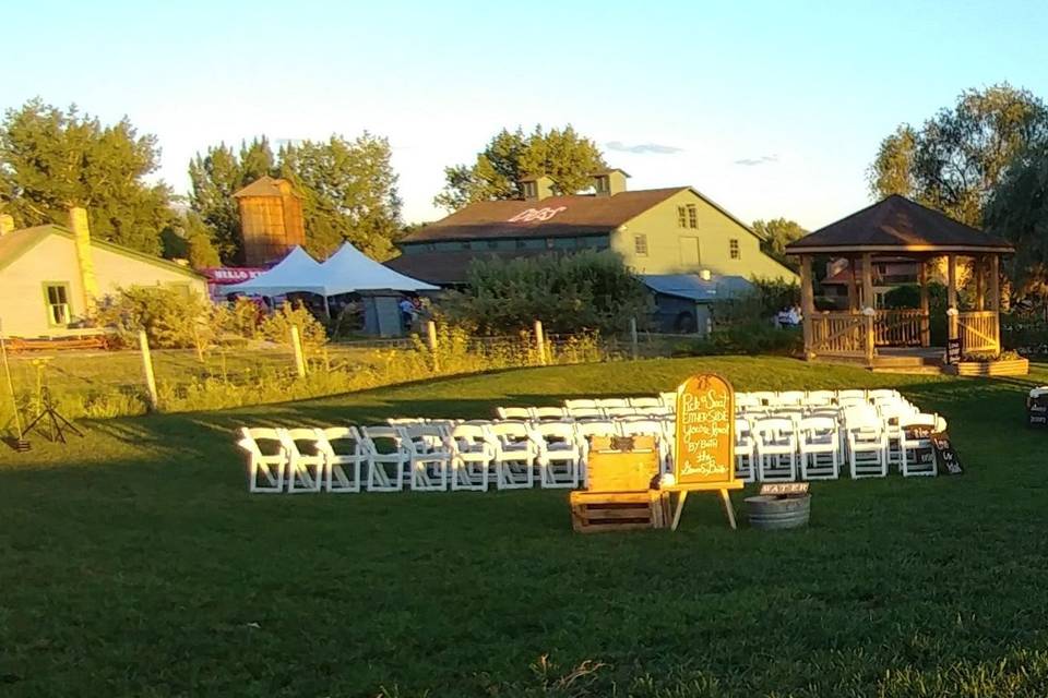 Setup for a Wedding Ceremony