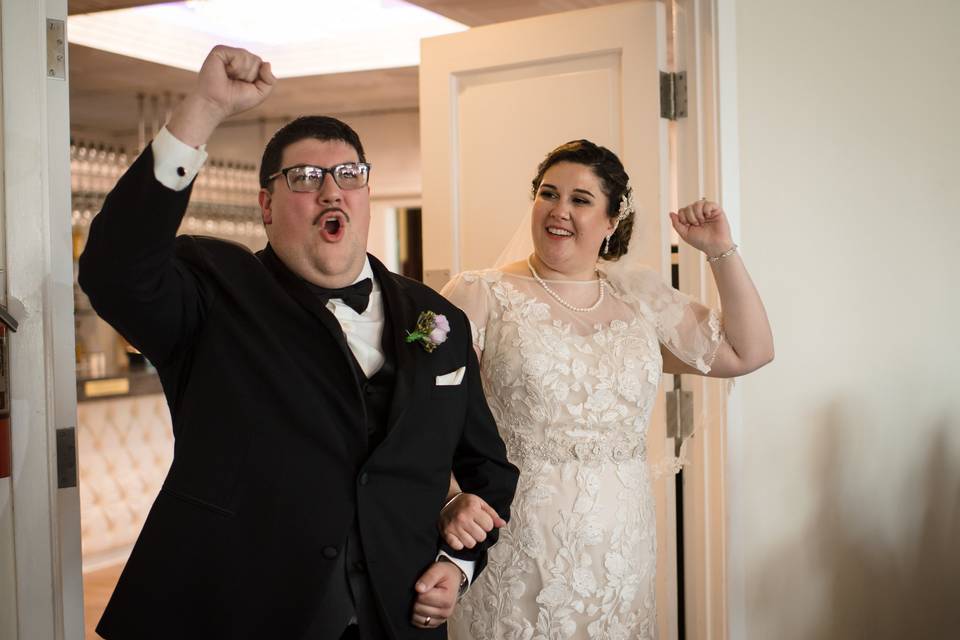 Bride and groom intro