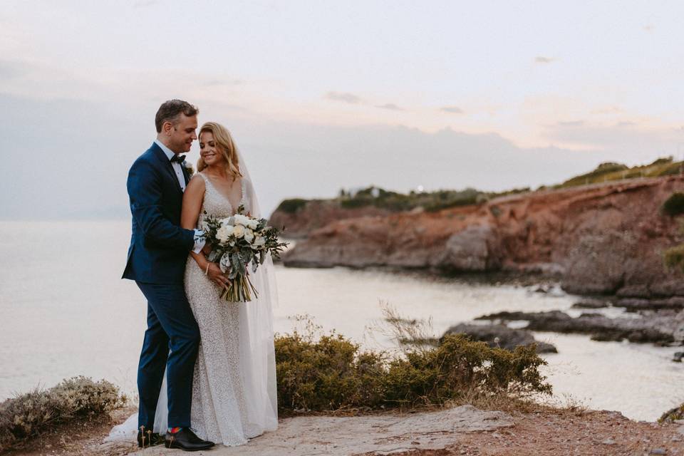 Cliff-View Wedding in Athens