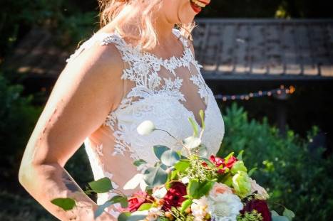 Bride with bouquet