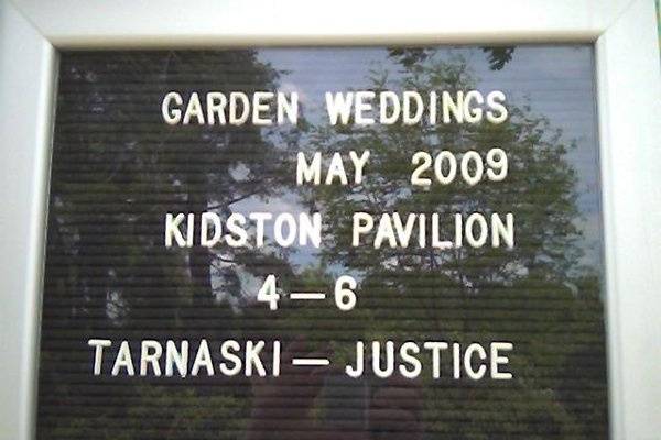 Ceremony announcement at Fellows Riverside Gardens inYoungstown, Ohio