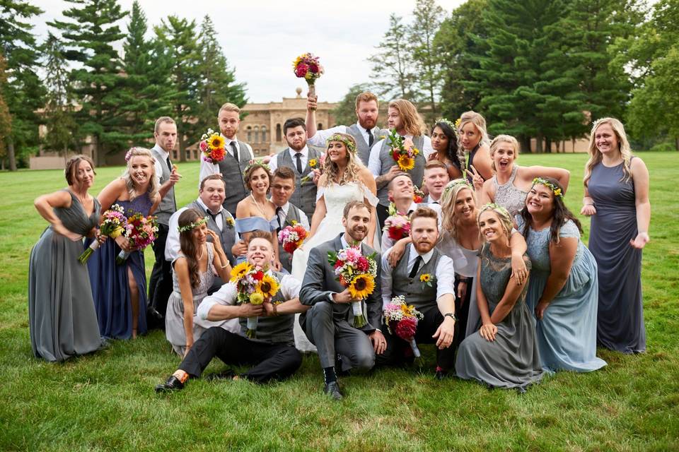 Flower Girls and Bride