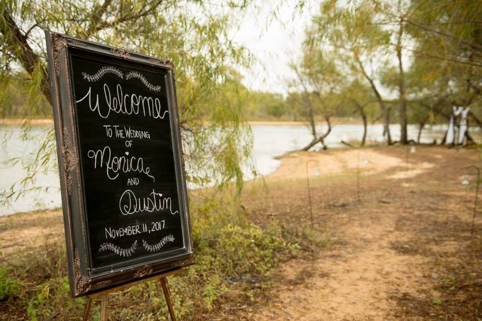 Fall beach wedding set up