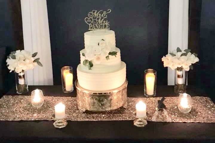 Cake table set up