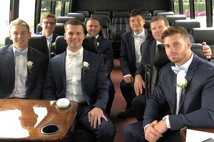 Limo Bus for groomsmen