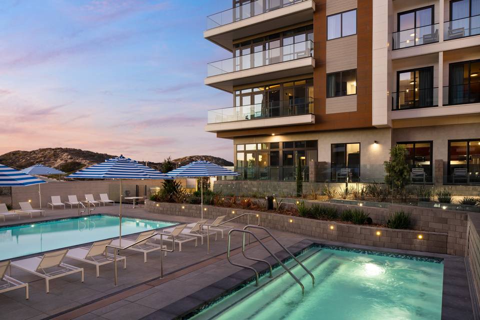 Heated outdoor pool