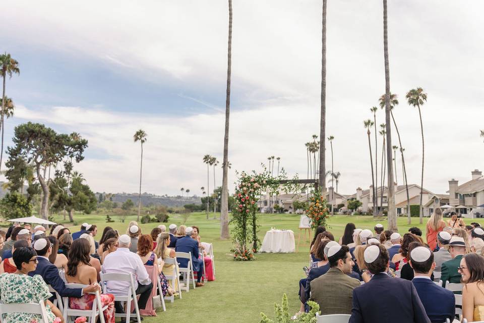 Ceremony with chuppah