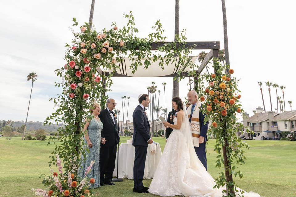 Ceremony with chuppah