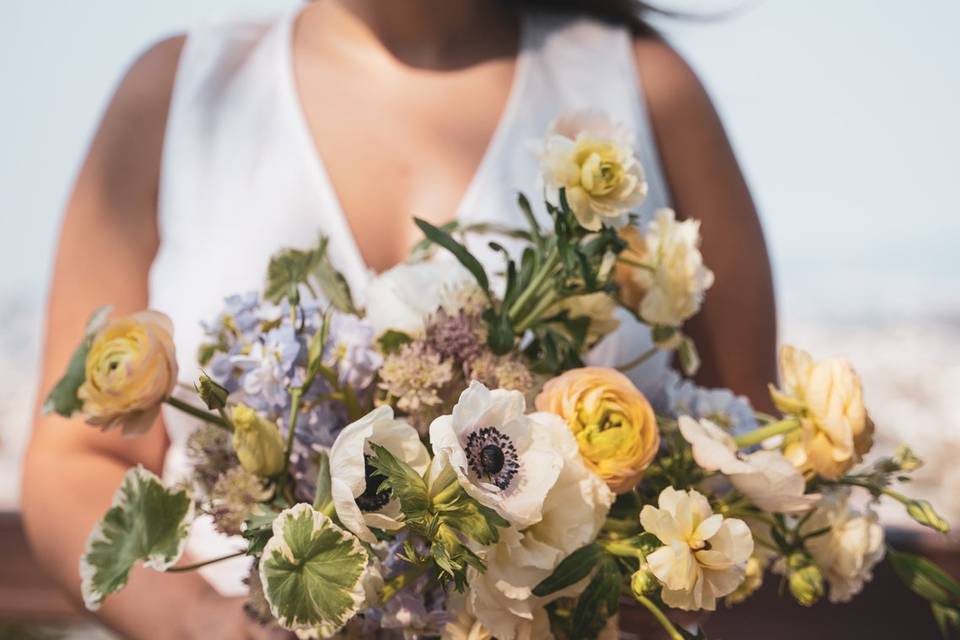 Whimsical bridal bouquet