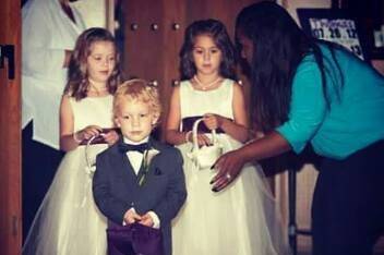 Kids during the recessional