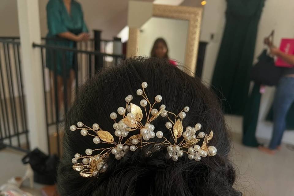 Updo with soft faceframe