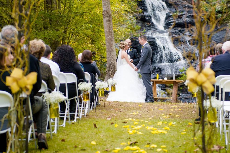 Outdoor wedding ceremony