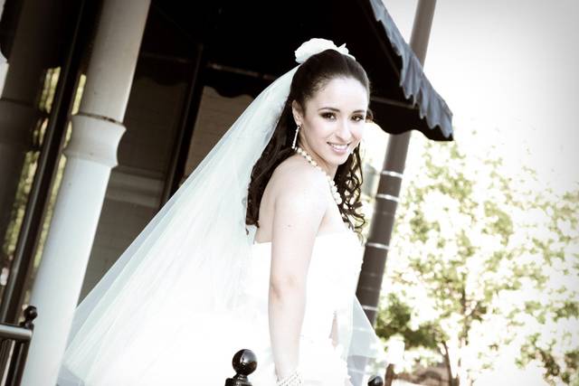 Creative bridal portrait