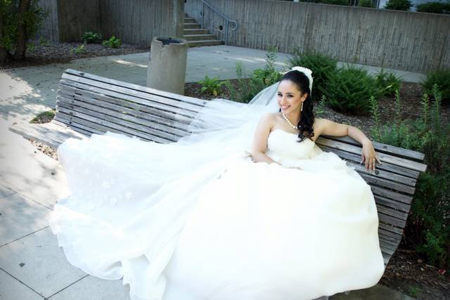 Creative bridal portrait