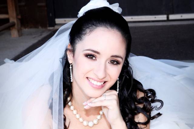 Creative bridal portrait