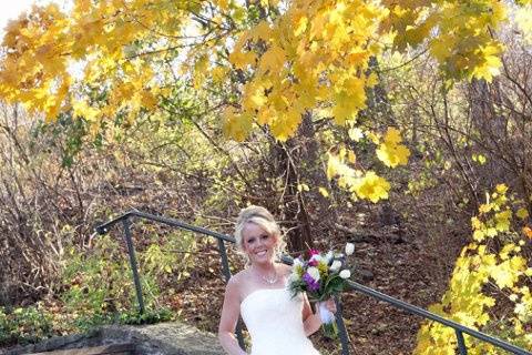 Bride holding her bouquet