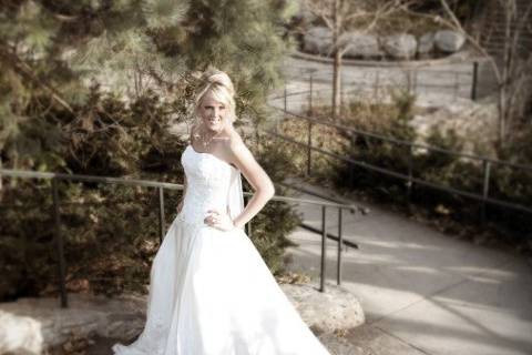 Creative bridal portrait