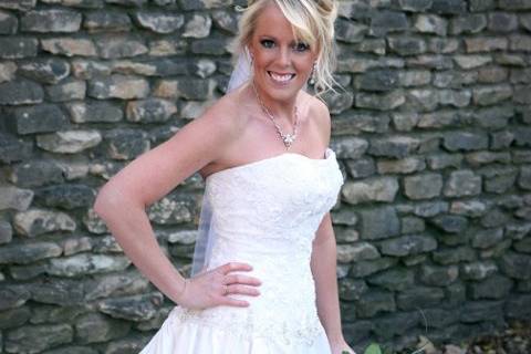 Bride holding her bouquet