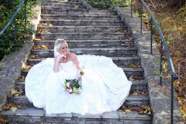 Bride holding her bouquet