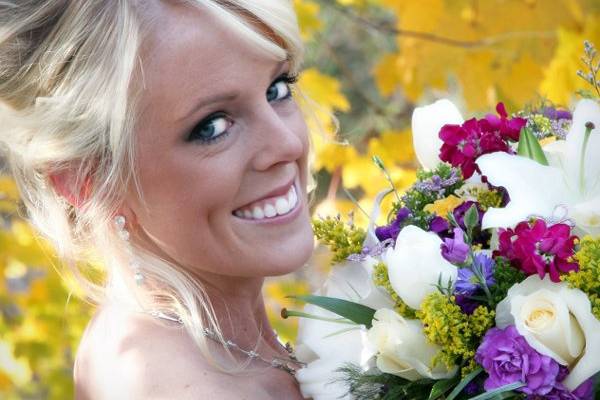 Bride holding her bouquet