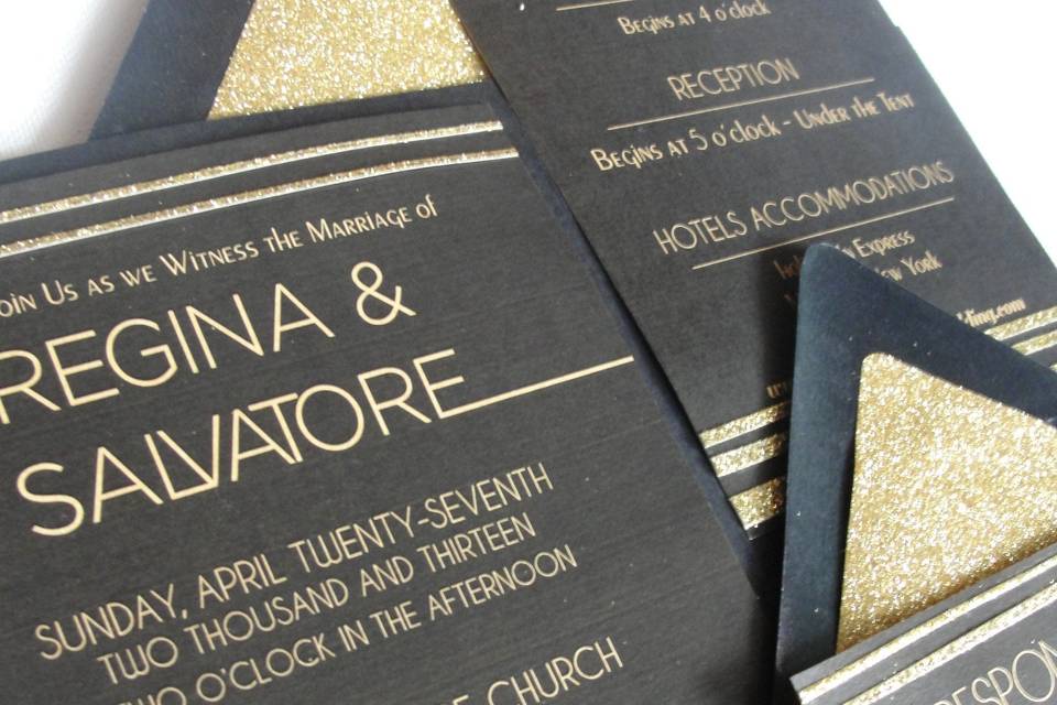 Glitter Wedding Invitations