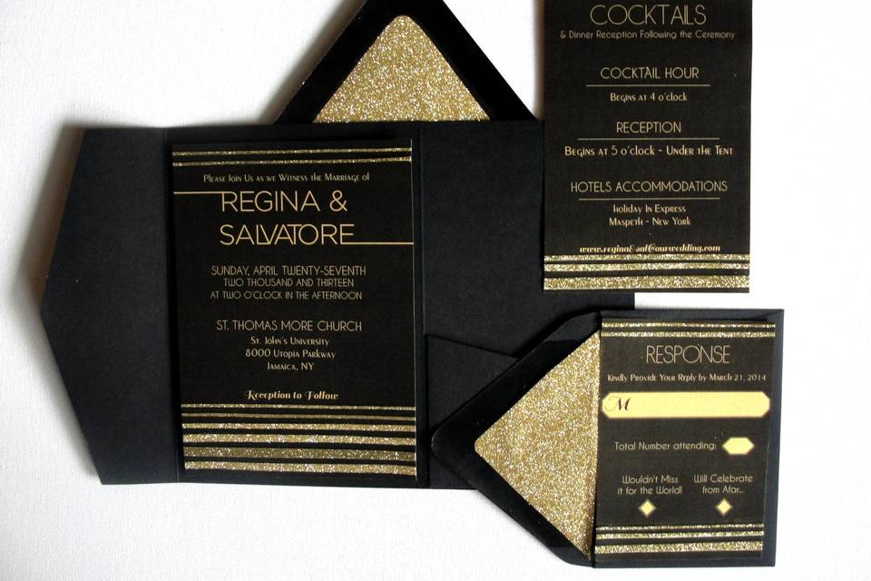 Glitter Wedding Invitations